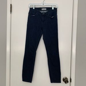 Madewell dark blue skinny jeans